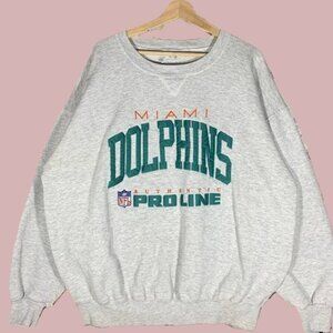 Vtg Miami 90s Dolphins Russell Sweatshirt Dolphins Crewneck Miami Dolphins Shirt